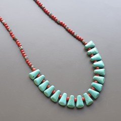 Collana girocollo corallo bamboo rosso sferico liscio