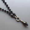 Collana girocollo cristallo rombo sfac di vari colori con pendente annodato