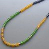 Collana girocollo cristallo rondelle sfac con ottone argentato lavorato infilato