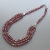 Collana girocollo cristallo rondelle sfac viola chiaro 8 mm con ottone argentato lavorato infilato
