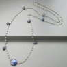 Collana A Nodo Orafo Brunito Con Cristallo Di Rocca E Lapis Lazuli