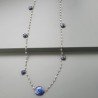 Collana A Nodo Orafo Brunito Con Cristallo Di Rocca E Lapis Lazuli