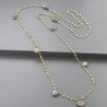 Collana A Nodo Orafo Dorato Con Peridoto E Labradorite