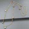 Collana A Nodo Orafo Dorato Con Peridoto E Labradorite