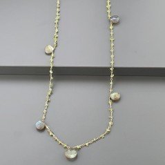 Collana A Nodo Orafo Dorato Con Peridoto E Labradorite Collana A Nodo Orafo Dorato Con Peridoto E Labradorite