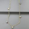 Collana A Nodo Orafo Dorato Con Peridoto E Labradorite