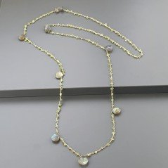 Collana A Nodo Orafo Dorato Con Peridoto E Labradorite Collana A Nodo Orafo Dorato Con Peridoto E Labradorite