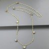 Collana A Nodo Orafo Dorato Con Peridoto E Labradorite