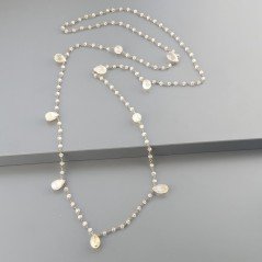 Collana A Nodo Orafo Dorato Con Cristallo E Quarzo Rutillato Oro