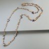 Collana A Nodo Orafo Rosato Con Occhio Di Tigre E Granato