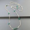 Collana A Nodo Orafo Dorato ConCristallo Di Rocca Onice Verde e Giada Verde