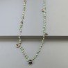 Collana A Nodo Orafo Rosato Con Avventurina Verde E Quarzo Fume