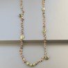 Collana A Nodo Orafo Rosato Con Occhio Di Tigre E Peridoto