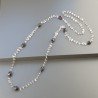 Collana A Nodo Orafo Rosato Con Granato Sassi