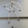 Collana A Nodo Orafo Rosato Con Granato Sassi