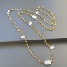 Collana A Nodo Orafo Rosato Con Agata Gialla E Labradorite Bianca
