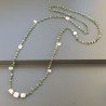 Collana A Nodo Orafo Rosato Con Avventurina Verde E Labradorite Bianco
