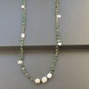 Collana A Nodo Orafo Rosato Con Avventurina Verde E Labradorite Bianco