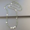 Collana A Nodo Orafo Rosato Con Avventurina Verde E Labradorite Bianco