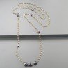 Collana A Nodo Orafo Rosato Con Peridoto E Granato