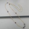 Collana A Nodo Orafo Rosato Con Peridoto E Granato