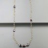 Collana A Nodo Orafo Rosato Con Peridoto E Granato