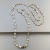 Collana A Nodo Orafo Rosato Con Labradorite E Labradorite