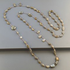 Collana A Nodo Orafo Rosato Con Labradorite E Labradorite Collana A Nodo Orafo Rosato Con Labradorite E Labradorite