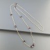 Collana A Nodo Orafo Dorato Con Cristallo E Granato