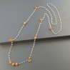 Collana A Nodo Orafo Dorato Con Cristallo E Corniola