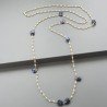 Collana A Nodo Orafo Dorato Con Cristallo E Lapis Lazuli