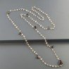 Collana A Nodo Orafo Dorato Con Pietra Di Luna (Adularia) E Quarzo Fume