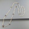 Collana A Nodo Orafo Dorato Con Pietra Di Luna (Adularia) E Quarzo Fume
