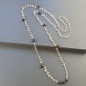 Collana A Nodo Orafo Dorato Con Cristallo Di Rocca,Spinello Nero Quarzo è Onice
