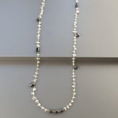 Collana A Nodo Orafo Dorato Con Cristallo Di Rocca,Spinello Nero Quarzo è Onice Collana A Nodo Orafo Dorato Con Cristallo Di Rocca,Spinello Nero Quarzo è Onice