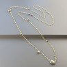 Collana A Nodo Orafo Dorato Con Peridoto E Pirite Naturale