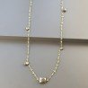 Collana A Nodo Orafo Dorato Con Peridoto E Pirite Naturale