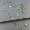 Collana A Nodo Orafo Rosato Con Cristallo Verde E Quarzo Limone Idrotermale