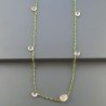 Collana A Nodo Orafo Rosato Con Cristallo Verde E Quarzo Limone Idrotermale