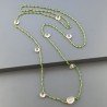 Collana A Nodo Orafo Rosato Con Cristallo Verde E Quarzo Limone Idrotermale