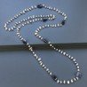 Collana A Nodo Orafo Rosato Con Labradorite Bianca E Iolite Naturale