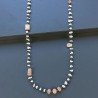 Collana A Nodo Orafo Brunito Con Pietra Di Luna (Adularia) Con Pietra Di Luna Beige