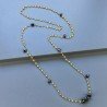 Collana A Nodo Orafo Rosato Con Agata Gialla Spinello Nero E Onice Nera