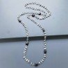 Collana A Nodo Orafo Brunito Con Pietra Di Luna (Adularia) Con Granato Naturale