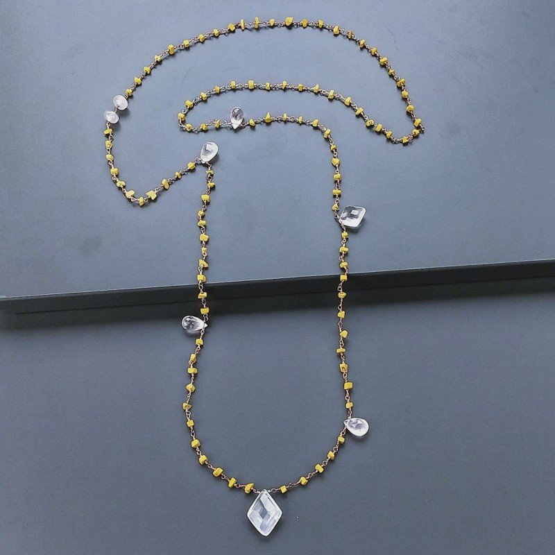 Collana A Nodo Orafo Rosato Con Agata Gialla Quarzo Rosa E Giada Collana A Nodo Orafo Rosato Con Agata Gialla Quarzo Rosa E Giada