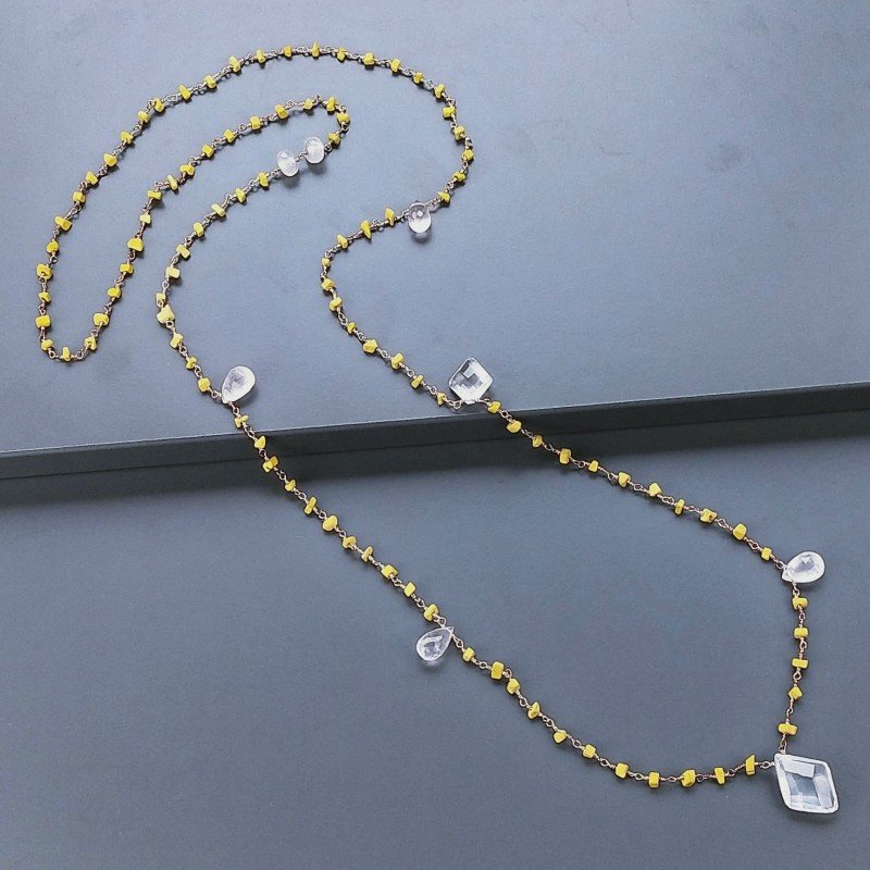 Collana A Nodo Orafo Rosato Con Agata Gialla Quarzo Rosa E Giada Collana A Nodo Orafo Rosato Con Agata Gialla Quarzo Rosa E Giada
