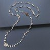 Collana A Nodo Orafo Rosato Con Pietra Di Luna (Adularia) E Quarzo Citrino