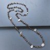 Collana A Nodo Orafo Rosato Con Occhio Di Tigre E Quarzo Rosa