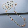 Collana A Nodo Orafo Rosato Con Agata Gialla E Corniola