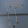 Collana A Nodo Orafo Dorato Con Quarzo Citrino E Quarzo Fume